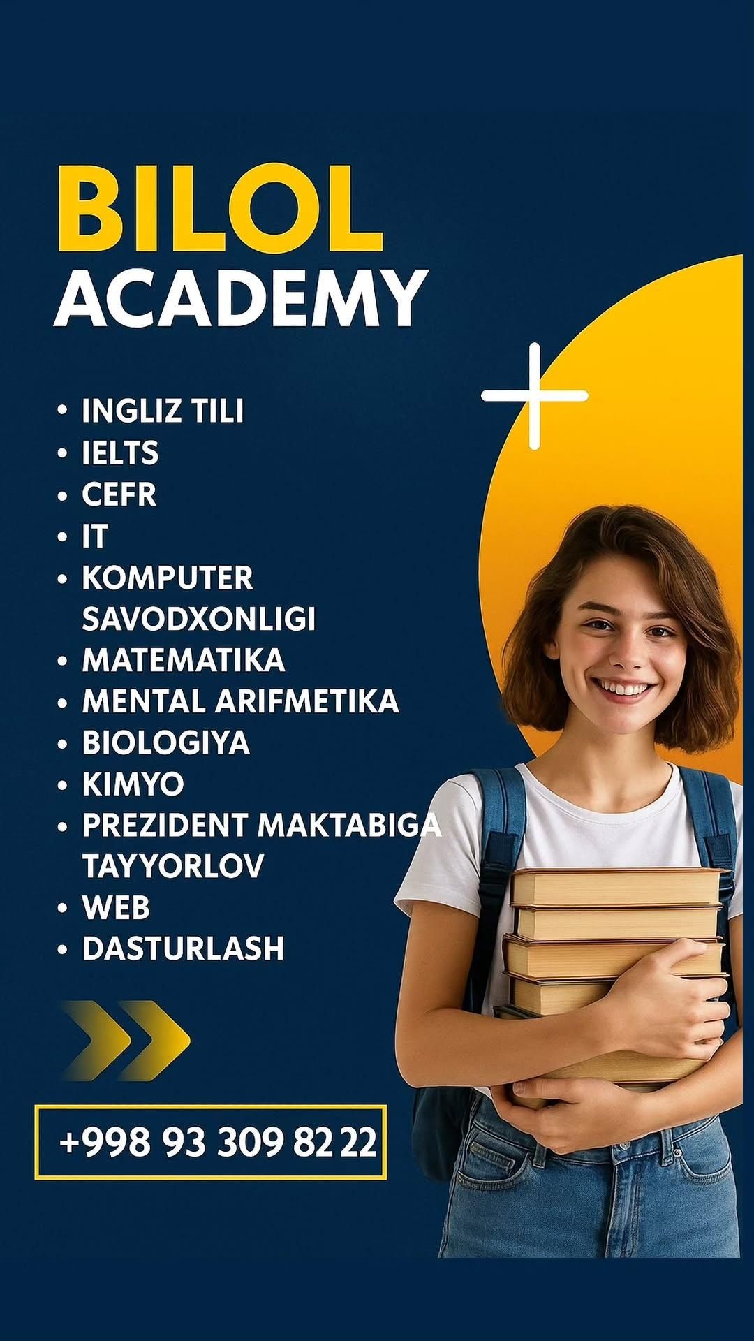 Bilol Academy òquv markaziga administrator kerak