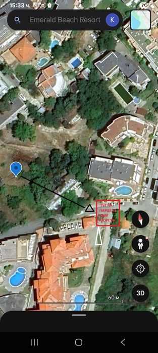 Парцел за застрояване на 100 метра от морето в Равда