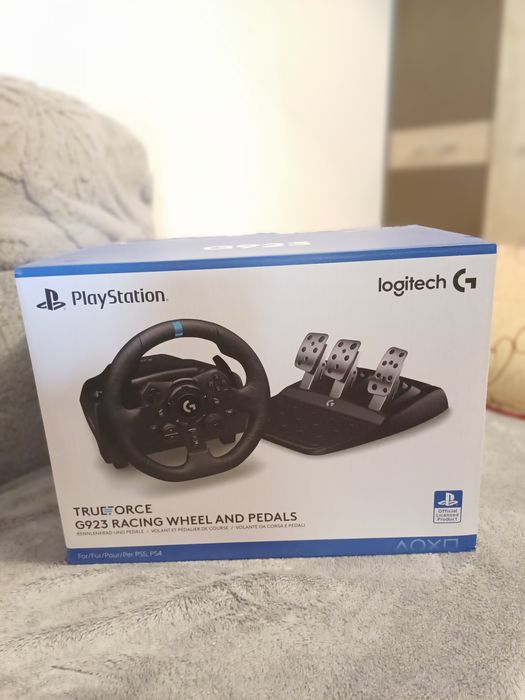 Set Volan Logitech G923 + Shifter + Pedale – Compatibil PS5 / PS4 / PC