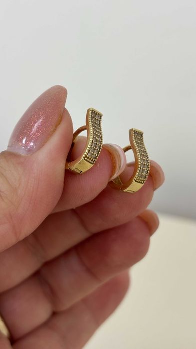 Cercei aur cu pietre 14k