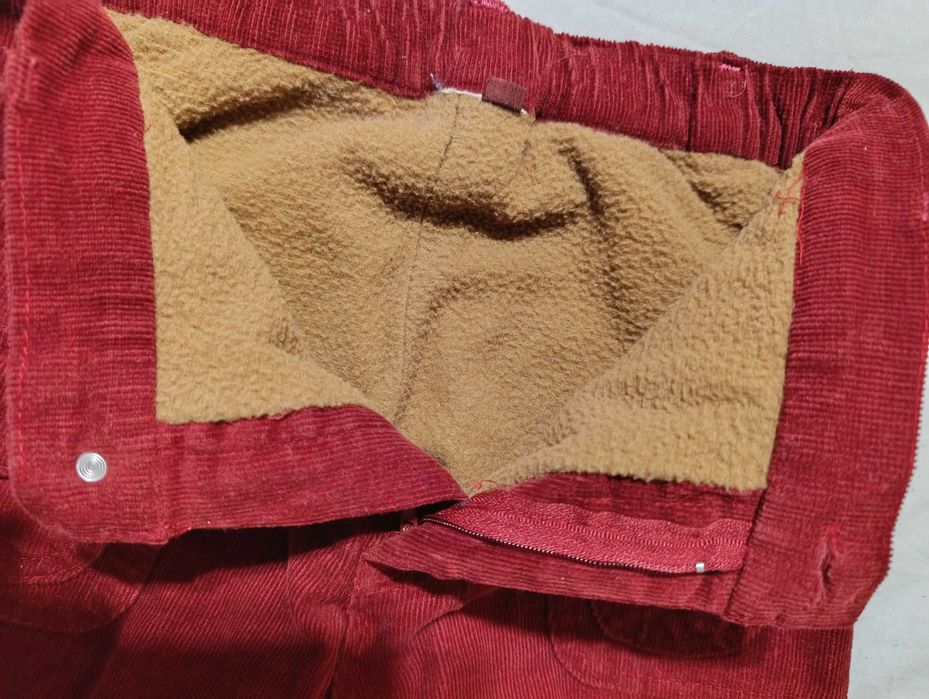 Много топли термоджинси цвят бордо