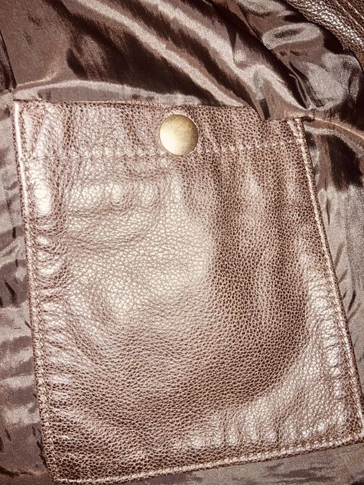 Geaca piele matlasata Armani Jeans