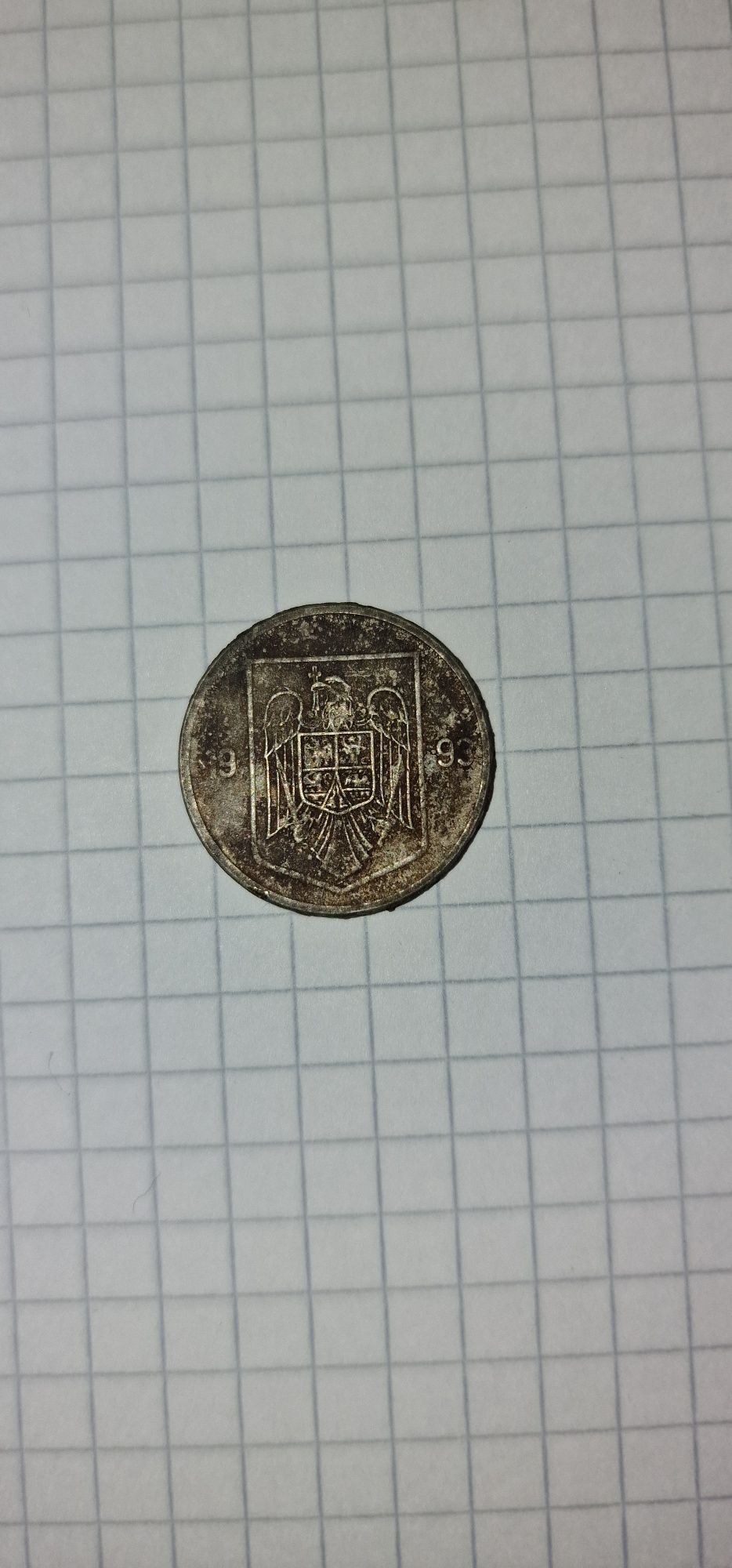 Monedă de 5 lei; an fabricație 1993.