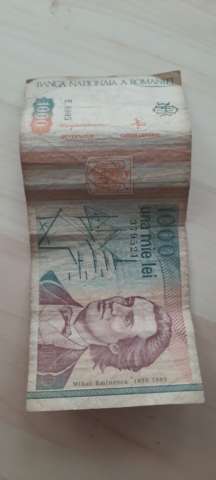 Bancnota 100lei mai 1993 Mihai Eminescu BNR