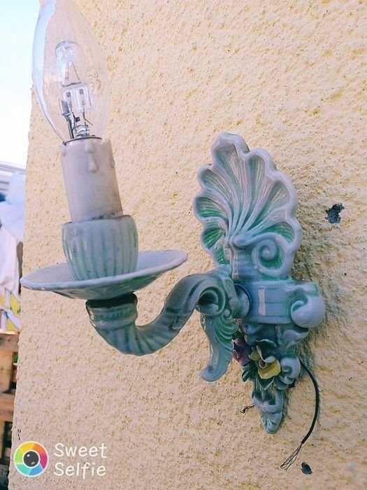 Oglinda din portelan cu doua aplice perete