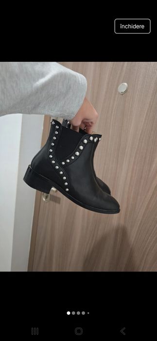 Ghete zara marime 35 piele naturala