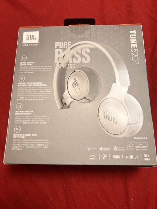 Casti wireless on ear tip JBL Tune 520bt - produs nou