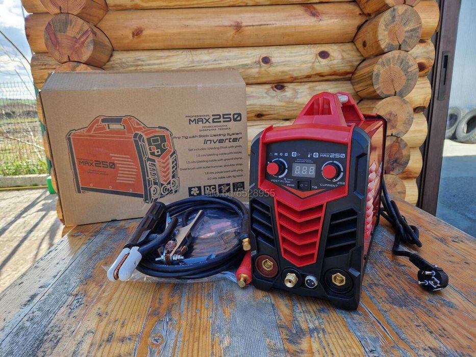Аргонов Заваръчен Апарат 250А - Електрожен + Аргон PROFESSIONAL MAX