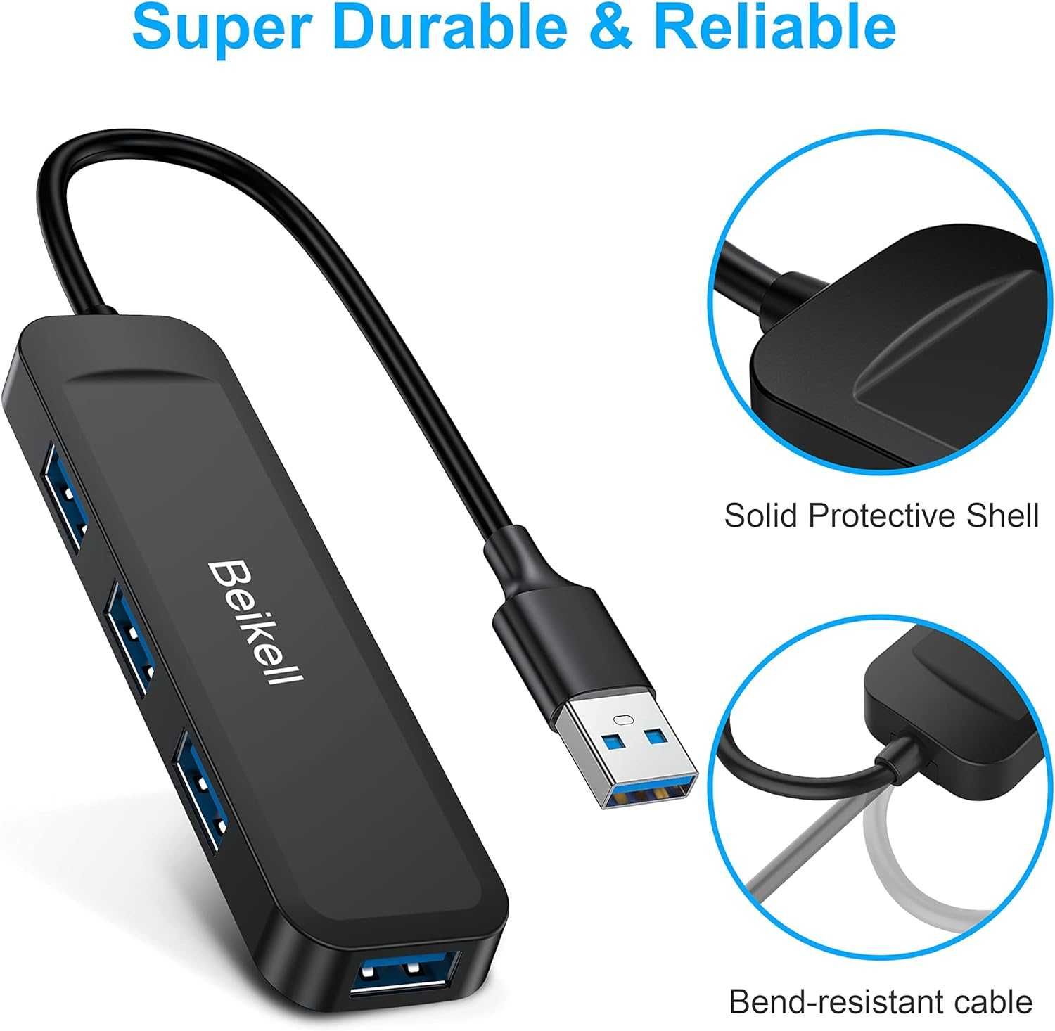 USB 3.0 хъб, Beikell USB хъб за данни 4 порта високоскоростен