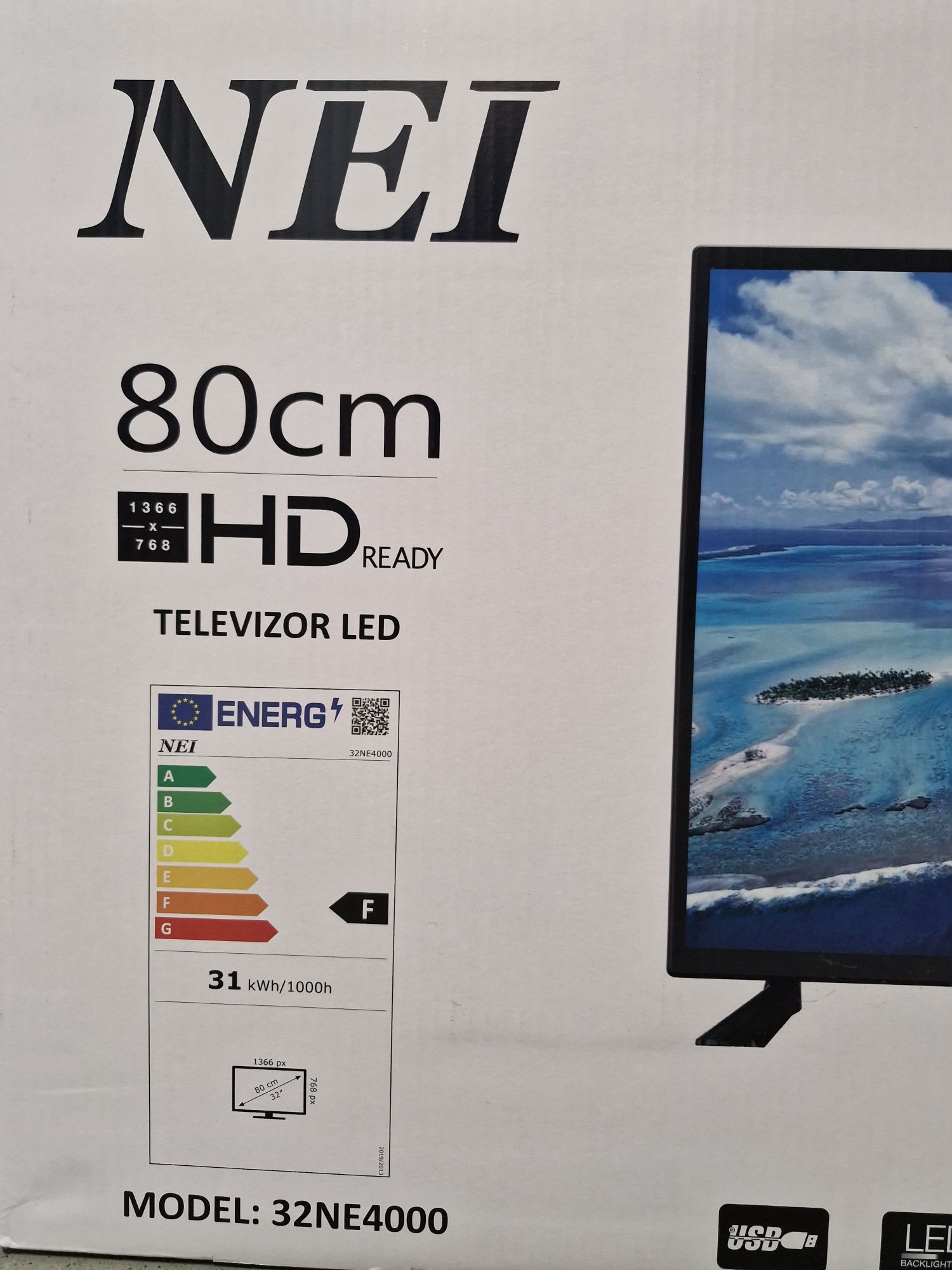 Televizor LED NEI 32NE4000, 80cm HD, Clasa F