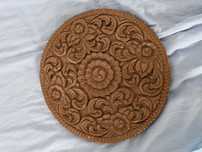 Vand Mandala - sculptură lemn masiv pentru meditație