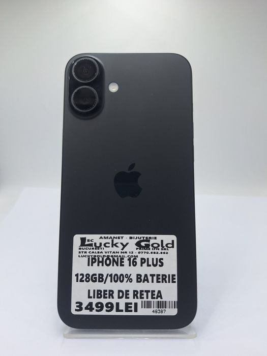 Iphone 16 Plus 128gb 100% bat liber de rețea #48387