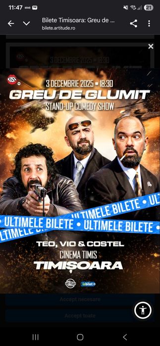 Timisoara 3 decembrie 2025: Greu de Glumit cu Teo, Vio si Costel