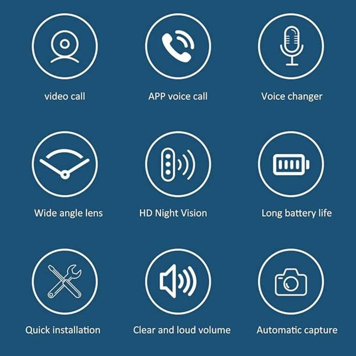 Sonerie video Wi-Fi inteligentă cu amplificator de cameră Night Vision