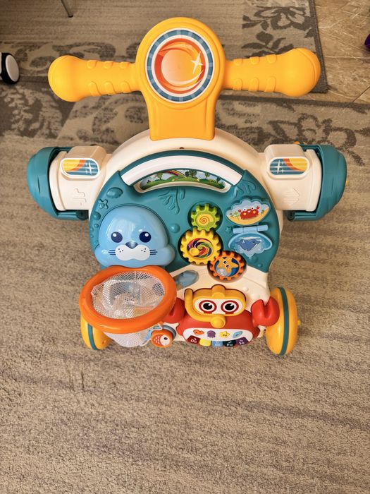 Мултифункционална проходилка 4в1 GoGoLittleBaby, Мелодии, Син