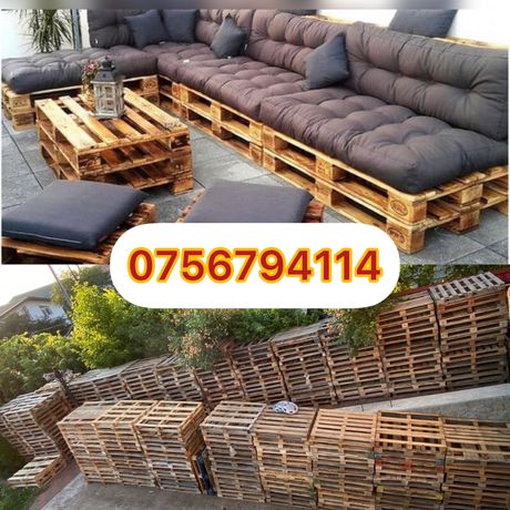 Paleți din lemn pentru mobilier grădină/terasă/casă/balcon/marfă etc