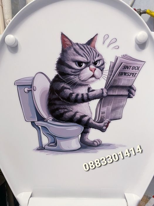 Стикер за тоалетна Коте