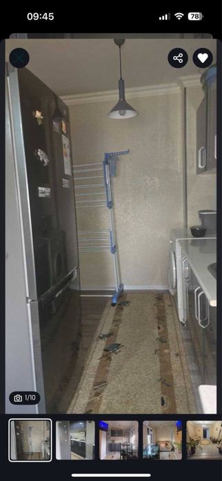 Продается 2х комнатная квартира,Северный вокзал,метро Ташкент, 53м2