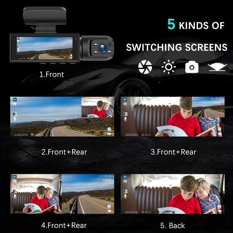 Двойна Камера за кола / видео регистратор / dashcam  + 32GB SD card
