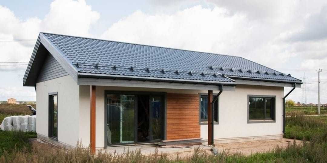 Case pe structura metalica, containere modulare si cabane tip A