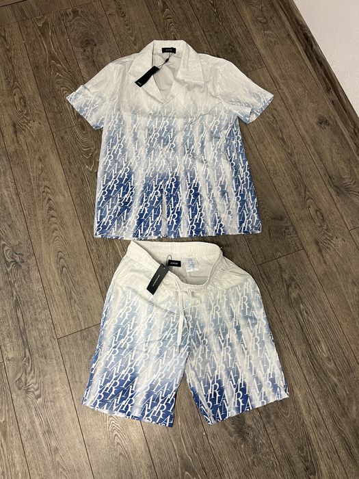 Compleu amiri alb cu albastru, M