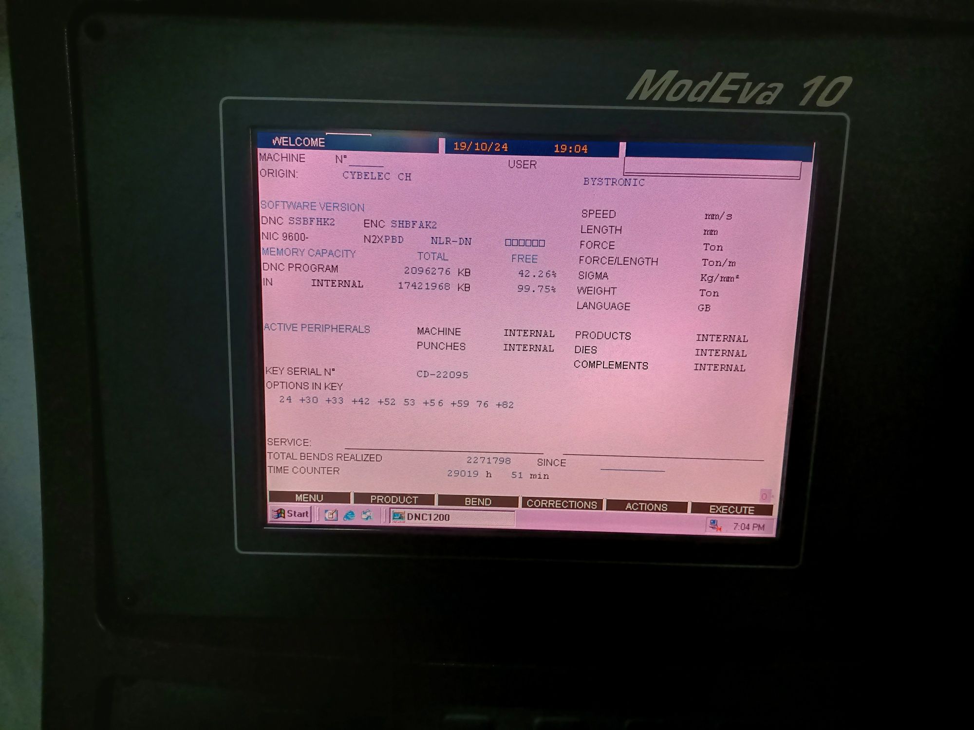Abkant Bystronic CNC 4100 mm 6+1 axe 150 tone