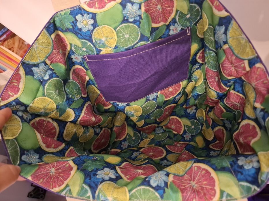 Tote bag din tesatura tip doc gros – handmade