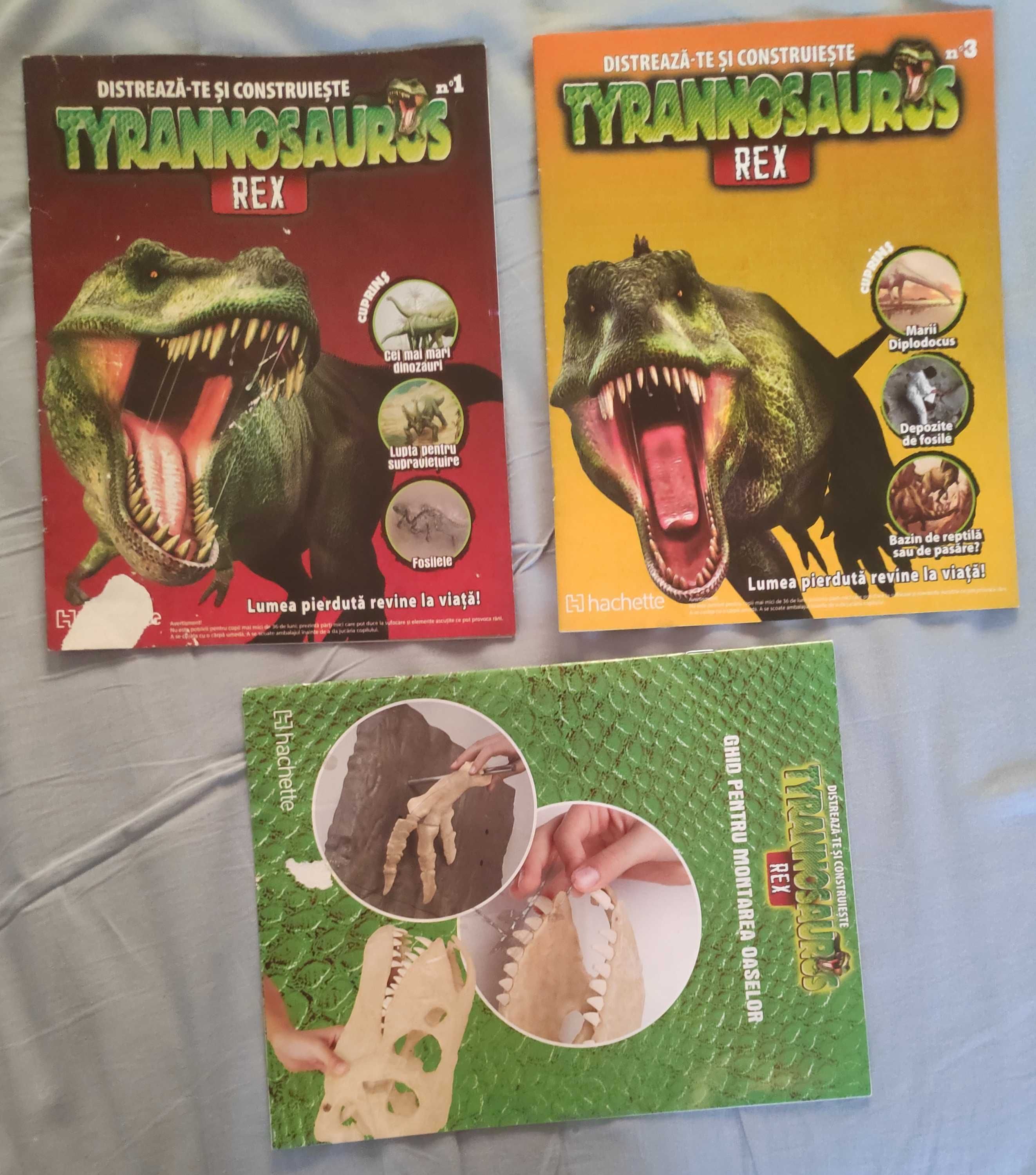 8 NR Tyrannosaurus REX OASE Colectie Hachette + trenuletul electric