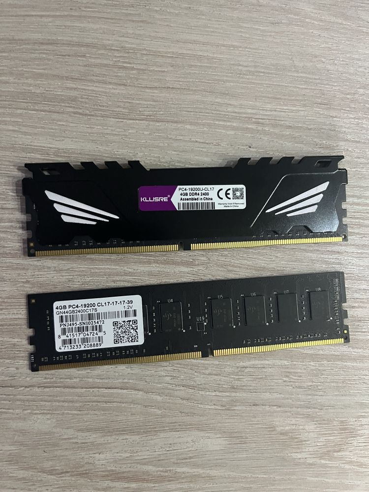 Оперативная память DDR4 4GB 2400MHz Kllisre + GEIL DDR4 4GB 2400MHz
