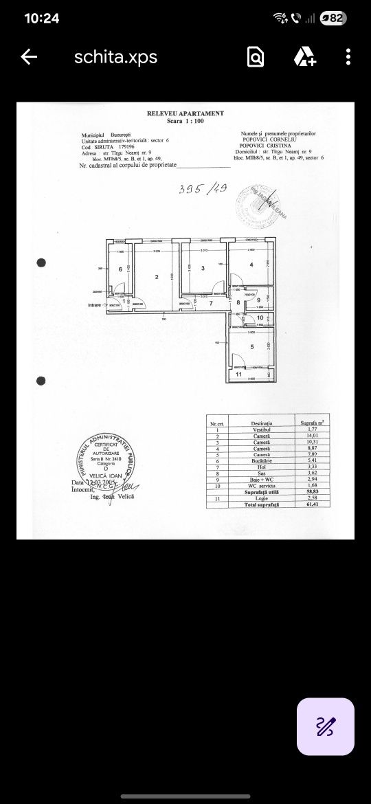 Vânzare apartament 3 camere (2 bai) Drumul Taberei