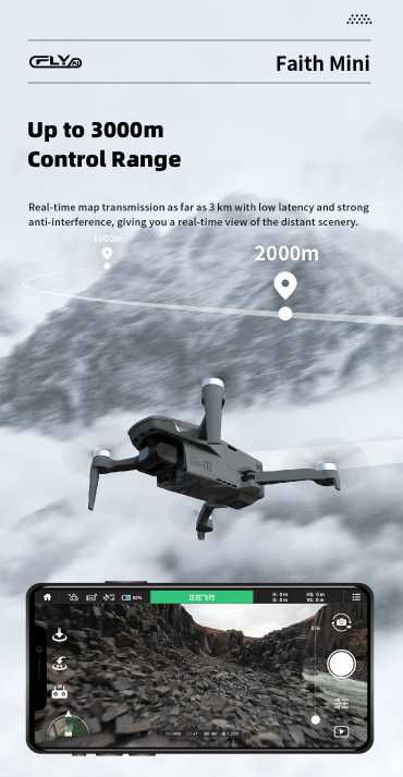 Нов дрон C-fly Faith Mini с радио връзка до 3000 метра, 26 минути
