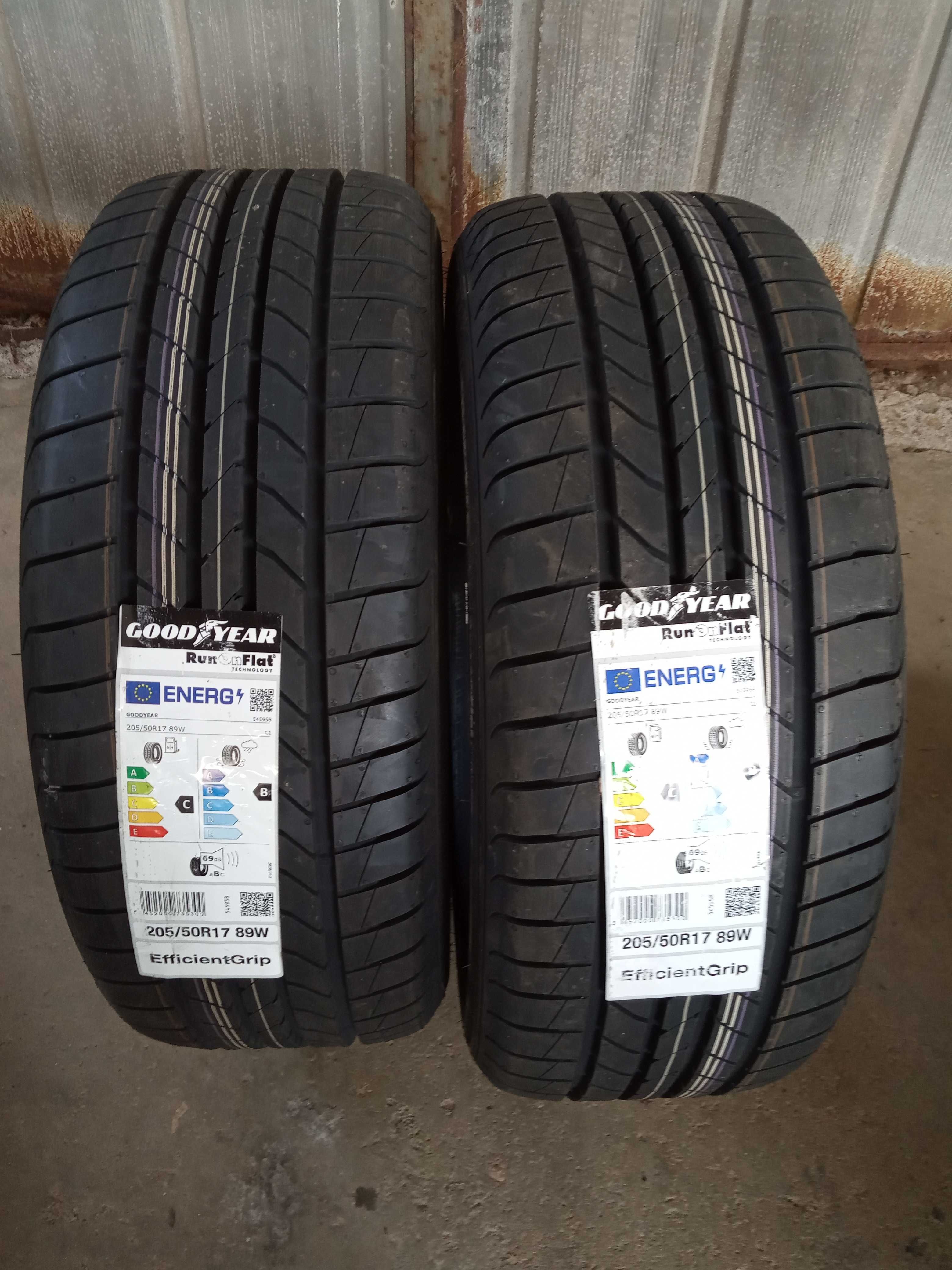 2 Нови летни гуми 205/50R17 Goodyear EfficientGrip* Run-Flat 89W RSC