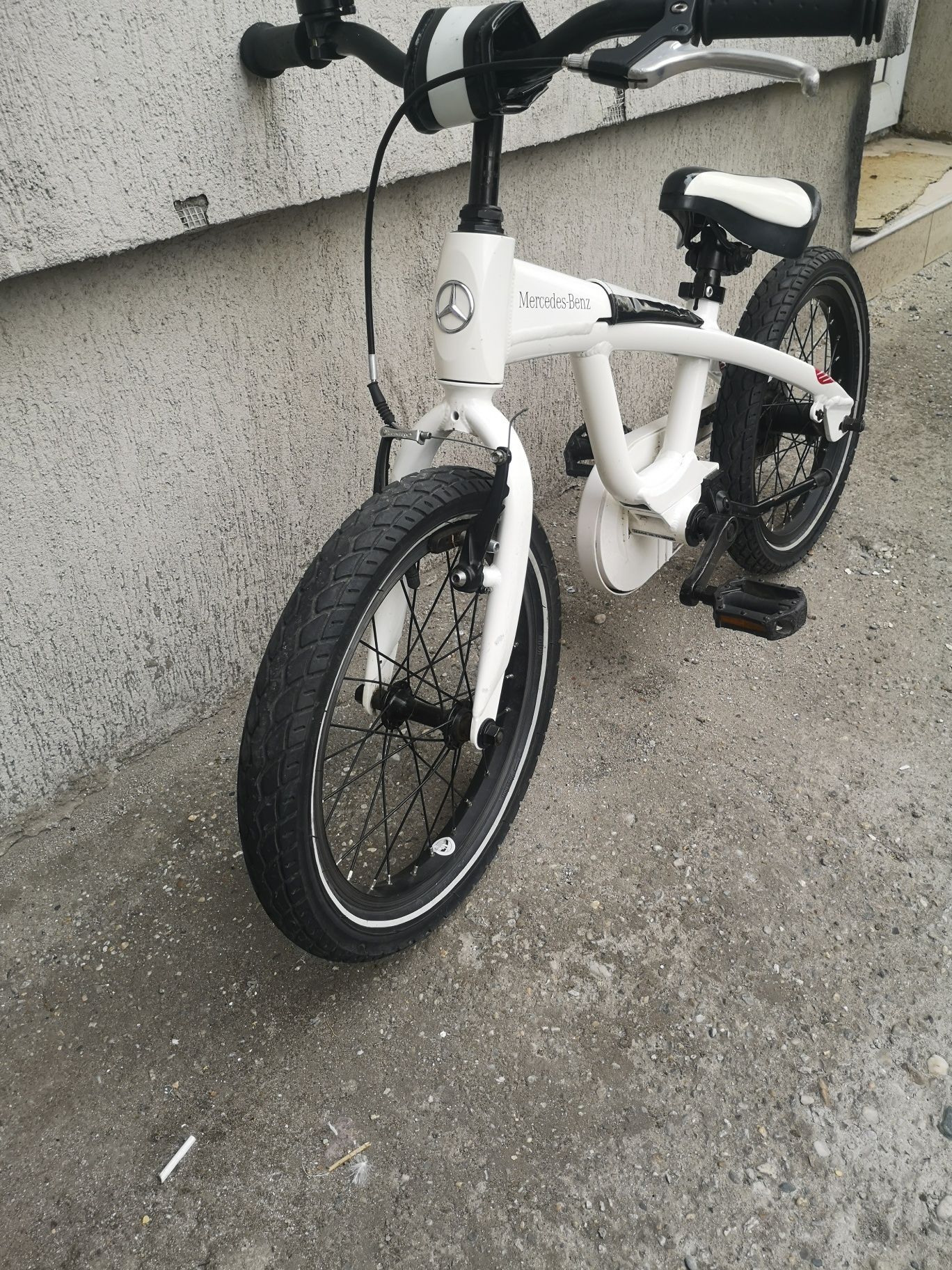 Bicicleta copii Mercedes Benz, 16 zoll, aluminiu, alb, 3 ani+ ,