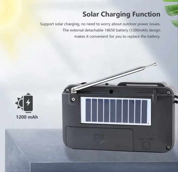 Mini Radio fm solar nou cu wi fi