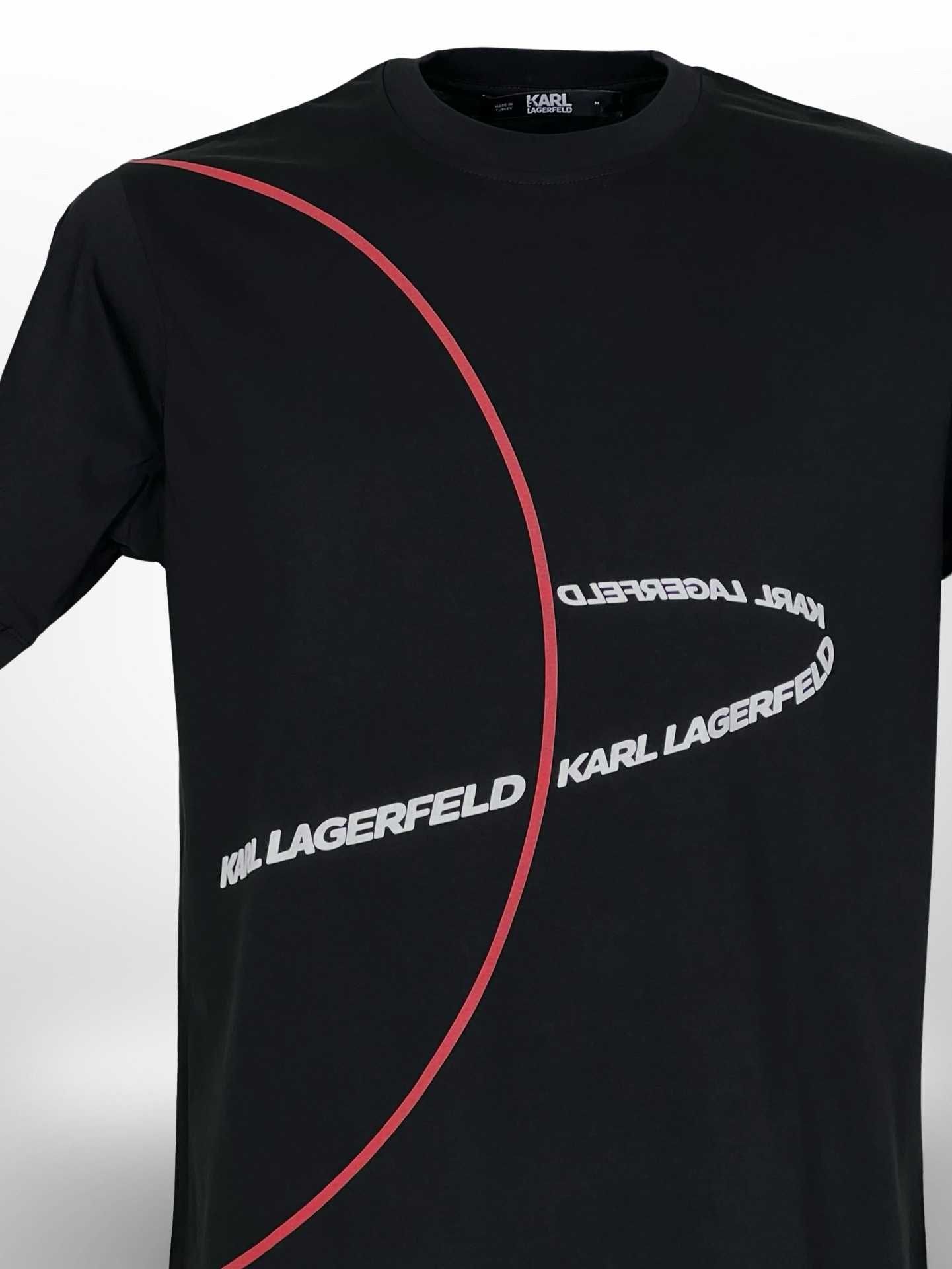 Karl Lagerfeld Mars тениска черна и бяла - НОВ Модел S M L XL