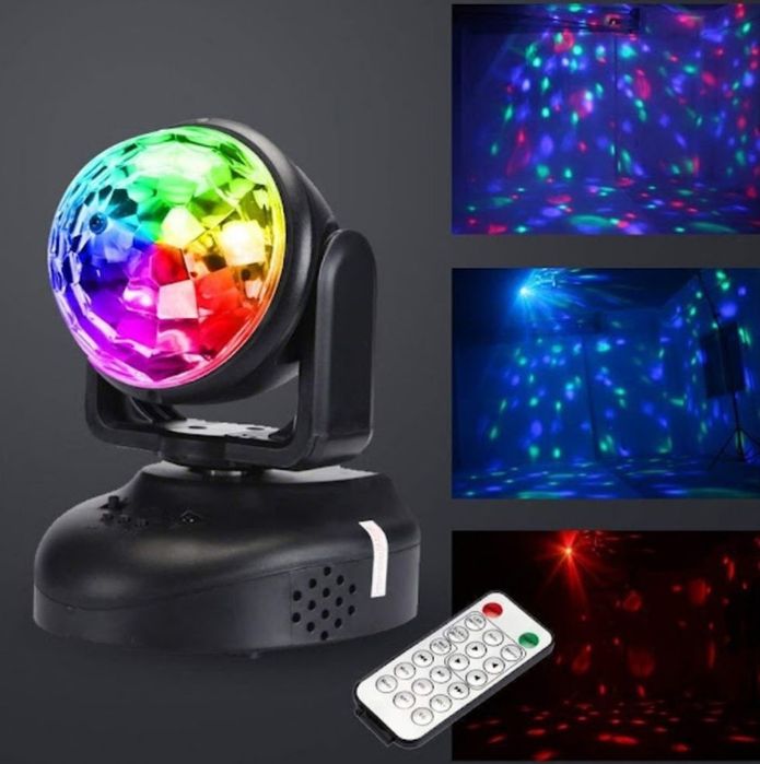 Led disco moving head cu telecomanda si difuzor incorporat