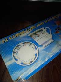 Coffee cups and saucers set