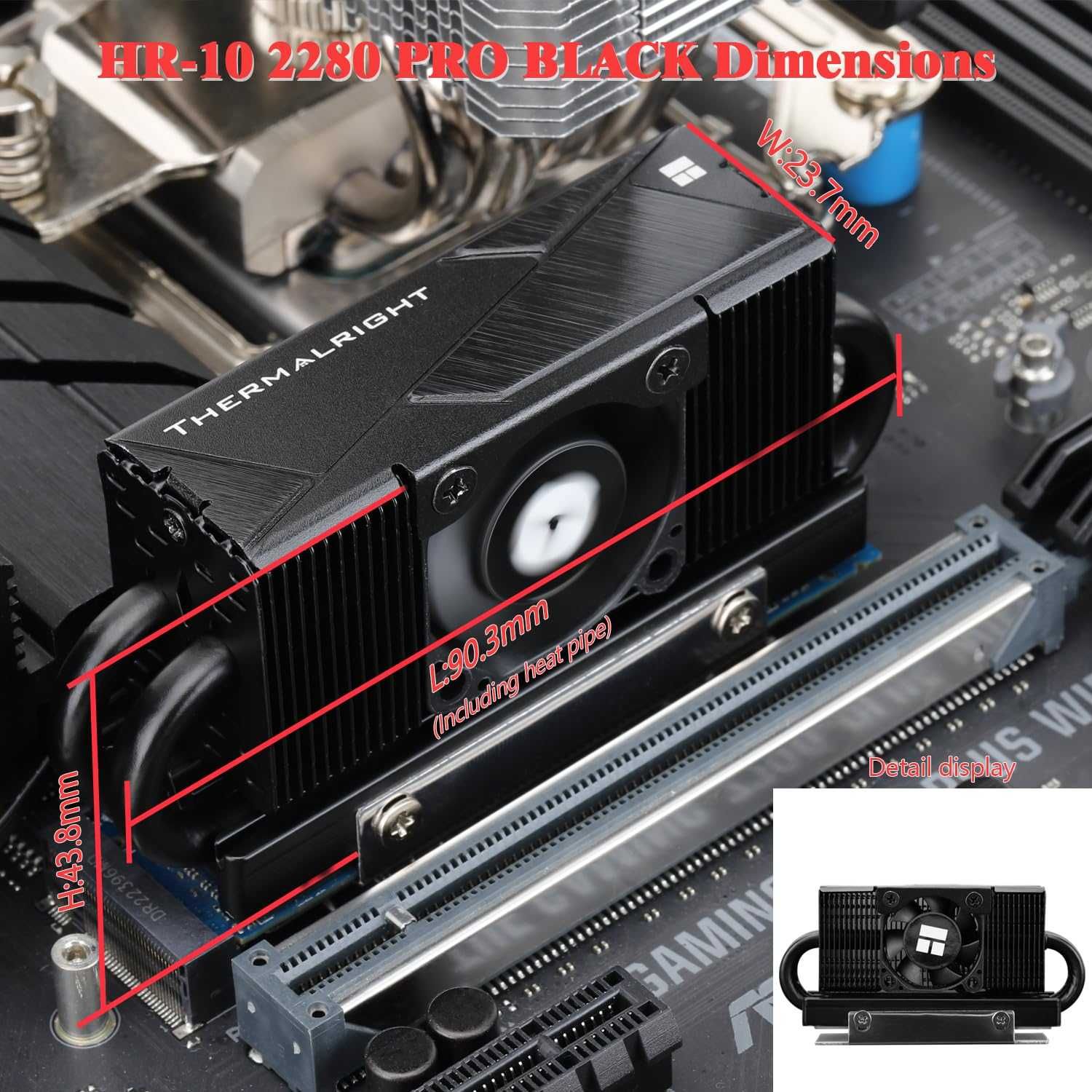 Răcitor Cooler SSD Thermalright HR10 2280 PRO Black,radiator 2 fețe