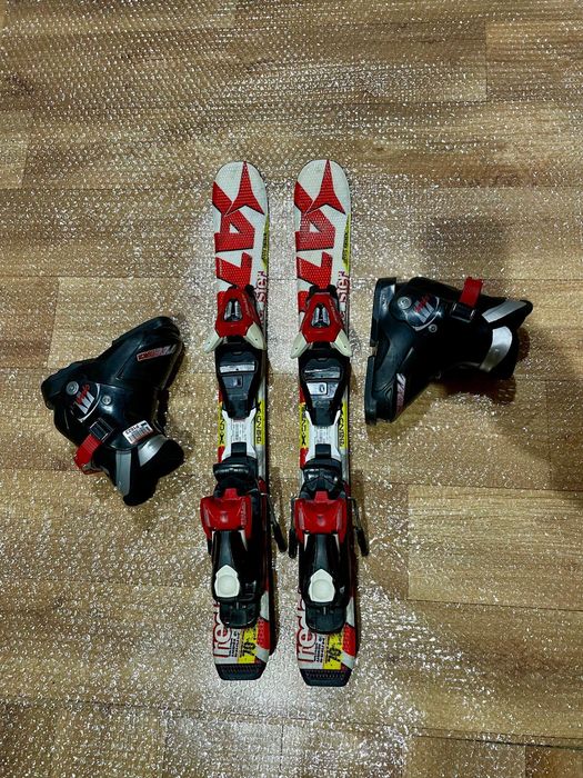 Schiuri  copii 70 cm atomic cu clăpari set skiuri