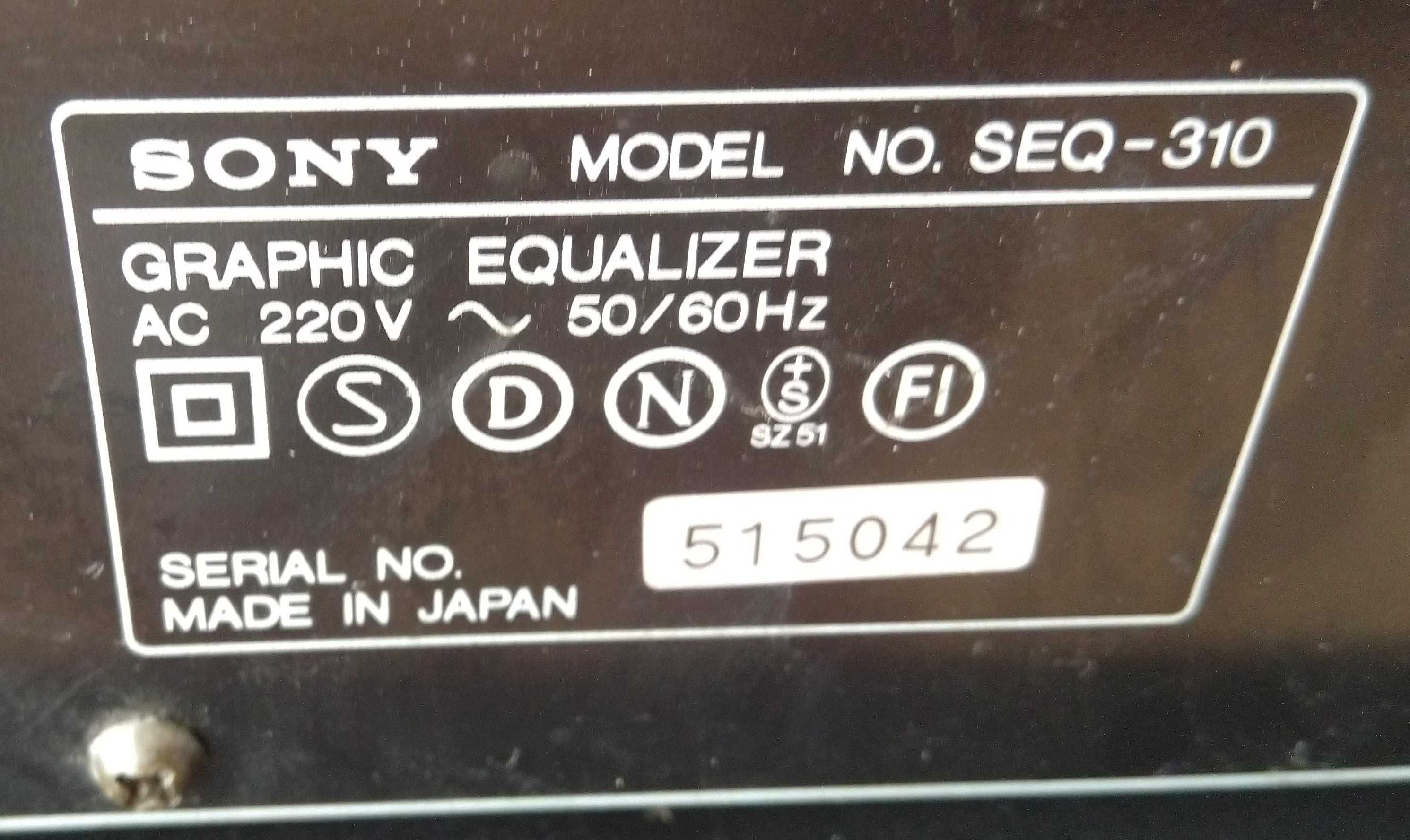 Egalizator egalizor eq Sony SEQ-310 2x7benzi, vu spectrum, Japan
