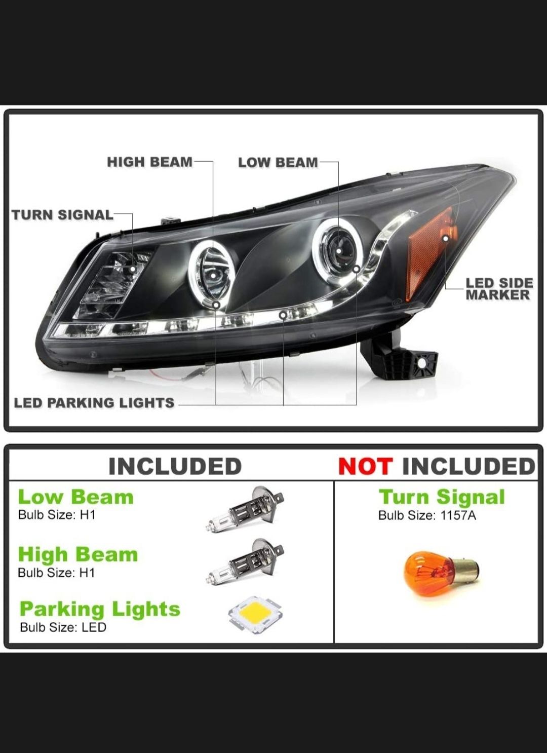 Honda accord 8 Led фары