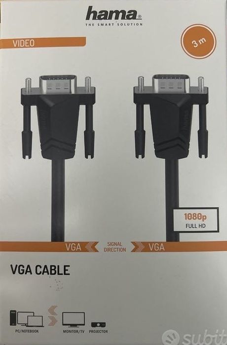 Cablu VGA Hama 3m – 1080p Full HD – Nou