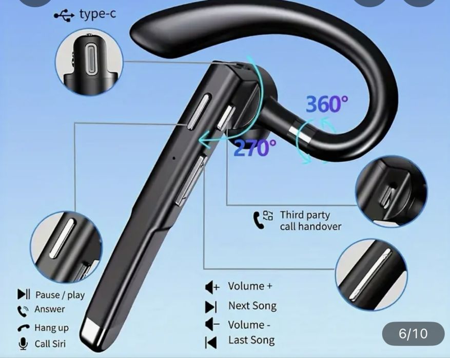 Блутут слушалка безжична