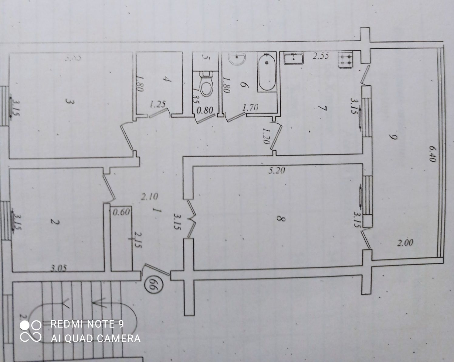 Алгаритм 30 квартал 3/4/4 улучшенный планировками 80м²,балкон 6,40×2