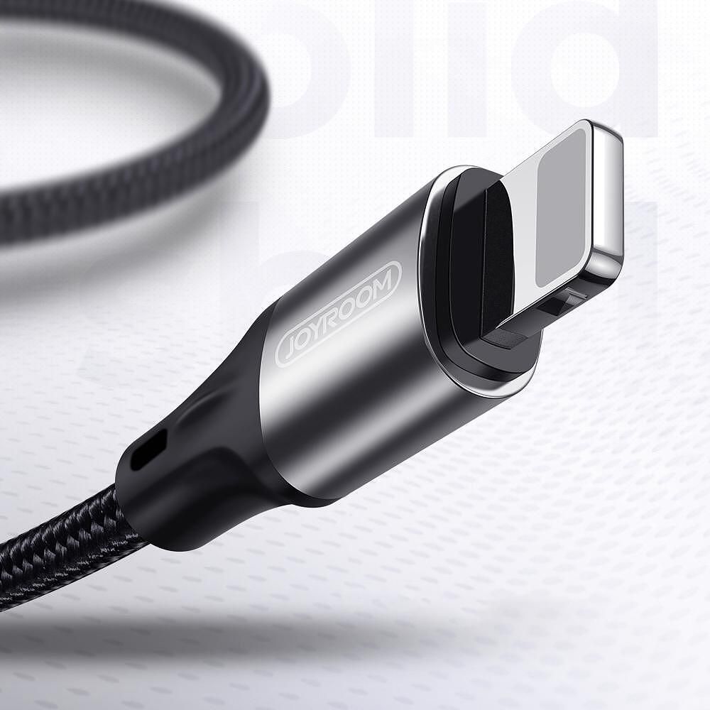 Кабел за зареждане с оплетка Joyroom USB към Lightning Черен (S-1030N1