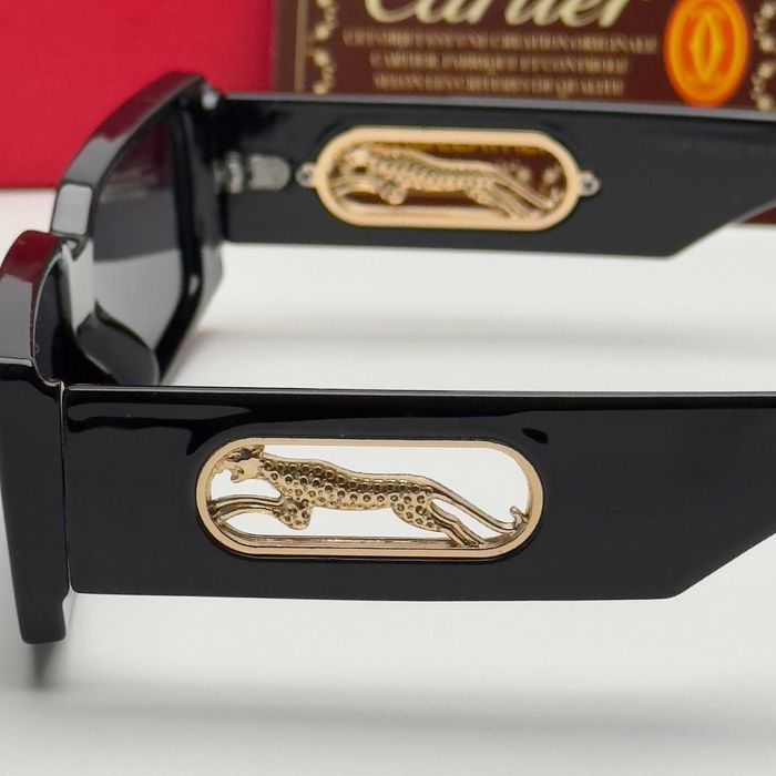 Слънчеви очила Cartier Panther Edition нови, черно и бяло UV 400 CE