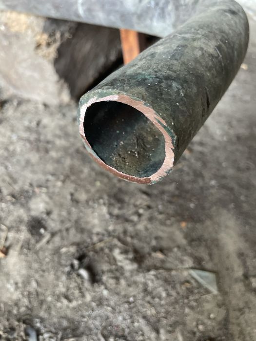 Țeava din cupru masiv - 2,4m lungime/Ø 5cm/5mm grosime