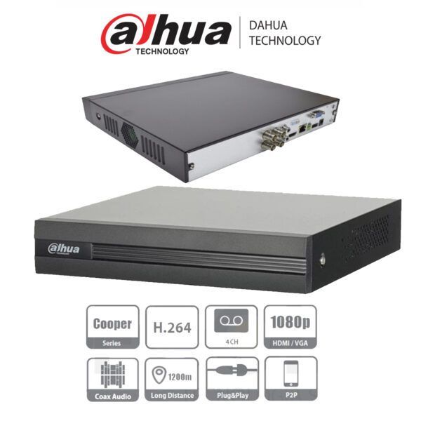 Комплект за видеонаблюдение hd 1080n dahua dvr + 4 камери