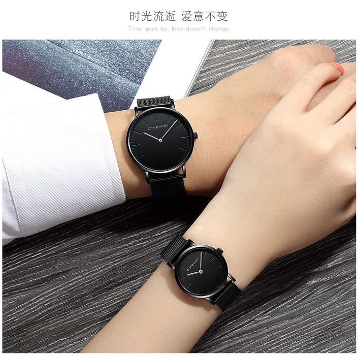 Ayollar va erkaklar Chenxi soati, firma qutisida, kvars