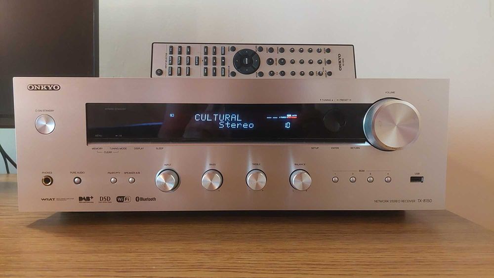 Receiver amplificator stereo Onkyo TX-8150 argintiu WIFI, Bluetooth